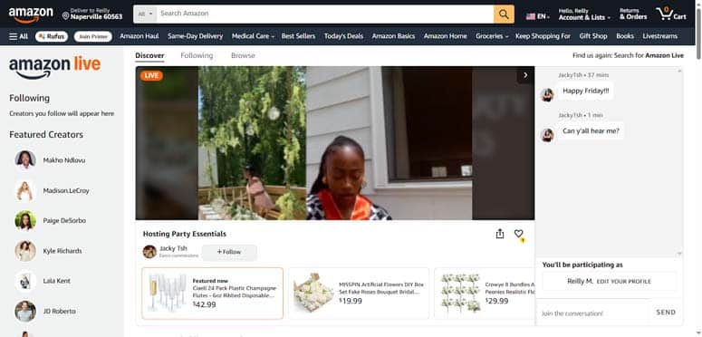 Amazon live